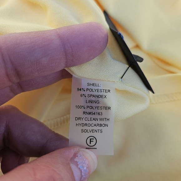 NWT Tommy Hilfiger light yellow faux pocket retro sheath dress size 12 - Picture 3 of 7